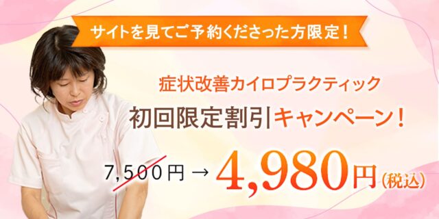 初回限定割引キャンペーン7,500円→4,980円